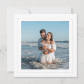 Soft Minimal Square Photo Wedding Invitation (Dos)