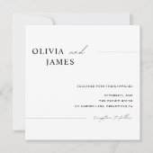Soft Minimal Square Photo Wedding Invitation (Devant)