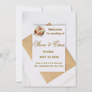 Soft Minimal Wedding Invitation | Elegant Romantic