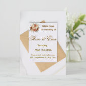 Soft Minimal Wedding Invitation | Elegant Romantic (Debout devant)