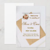 Soft Minimal Wedding Invitation | Elegant Romantic (Devant / Derrière)