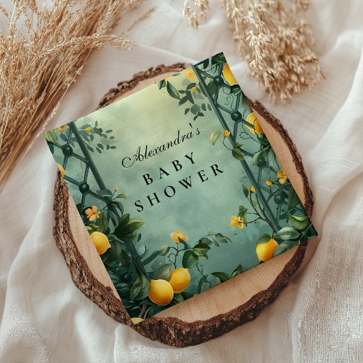 Soft Mint Citrus Baby Shower Servet