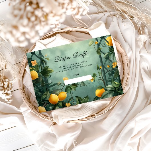 Soft Mint Citrus Diapper Raffle Informatiekaartje