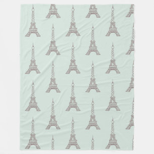 Soft Mint Eiffel Tower Deken Gift