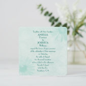 Soft Mint Green Daisy Wedding Invitation Kaart (Staand voorkant)