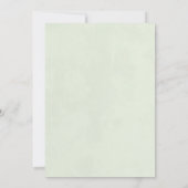 Soft Mint Green Wedding Invitation Kaart (Achterkant)