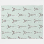 Soft Mint Tour Eiffel couverture cadeau (Devant (Horizontal))