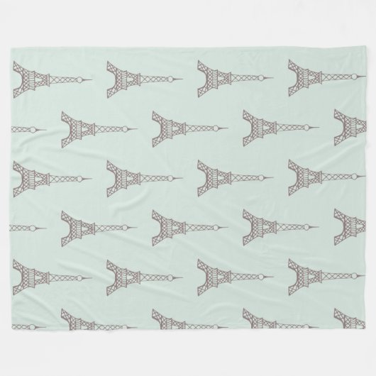 Soft Mint Tour Eiffel couverture cadeau (Devant (Horizontal))