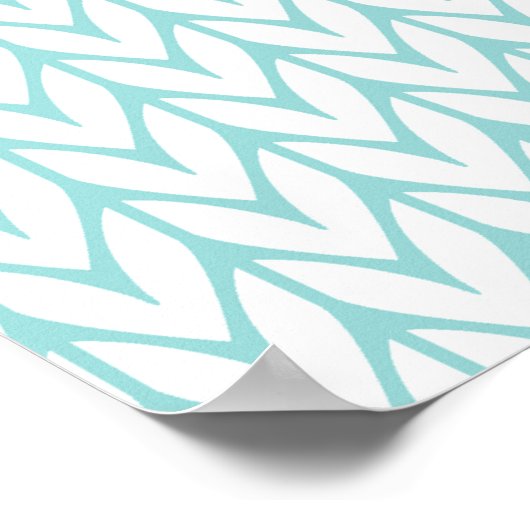 Soft Mint Yarn Chevrons Knit Pattern  Poster (Hoek)