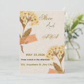 Soft Modern Wedding Invitation – Simple & Elegant Kaart (Staand voorkant)