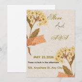 Soft Modern Wedding Invitation – Simple & Elegant Kaart (Voorkant / Achterkant)