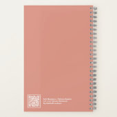 Soft Monstera Terracotta Pattern Swatch Small Notitieboek (Achterkant)