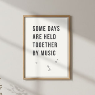 Soft muziek citaat. Slaapkamer muur Poster