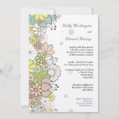 Soft Natural Flower Garden Wedding Invite Kaart (Achterkant)