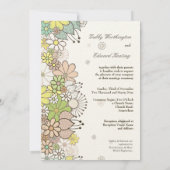 Soft Natural Flower Garden Wedding Invite Kaart (Achterkant)
