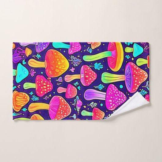 Soft Neon : Patch pour champignon de dessin (Serviette à main)