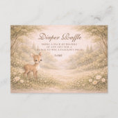 Soft Neutral Forest Critters Diapper Raffle  Informatiekaartje (Voorkant)