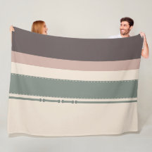 Soft Neutral Minimalist Fleece Blanket – Pastel 