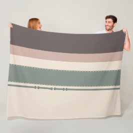 Soft Neutral Minimalist Fleece Blanket – Pastel  Deken