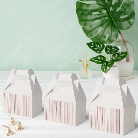 Soft Neutral Stripe Favor Box Bedankdoosjes (Meervoudige)