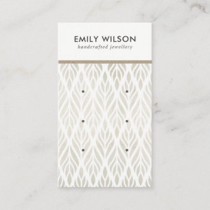 SOFT OFF WITTE BLOEM 3 STUD OORBEL DISPLAY KAART VISITEKAARTJE