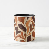 Soft Organic Art Mug – Beige & Brown Palette (Centre)