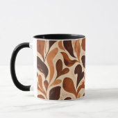 Soft Organic Art Mug – Beige & Brown Palette (Gauche)