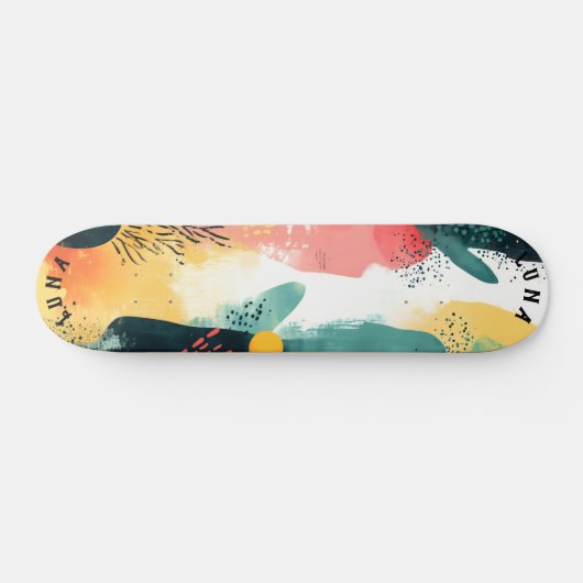 Soft Organic - Pastel Abstract Minimalist Skateboard (Horizontaal)