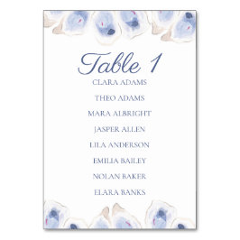 Soft Oyster Minimalist Seating Chart Cards Kaart