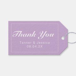 Soft Paars & White Modern minimalist - Hartelijk d Cadeaulabel