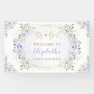 Soft Paarse Waterverf Floral Rozen Shower Welkom Spandoek