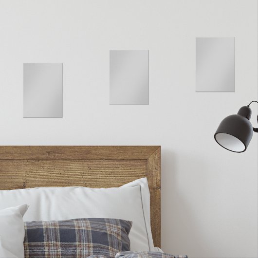Soft Pale Gray Geometric Muurkunst Sets (Slaapkamer)