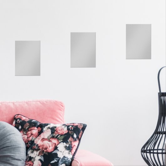 Soft Pale Gray Geometric Muurkunst Sets (Woonkamer)