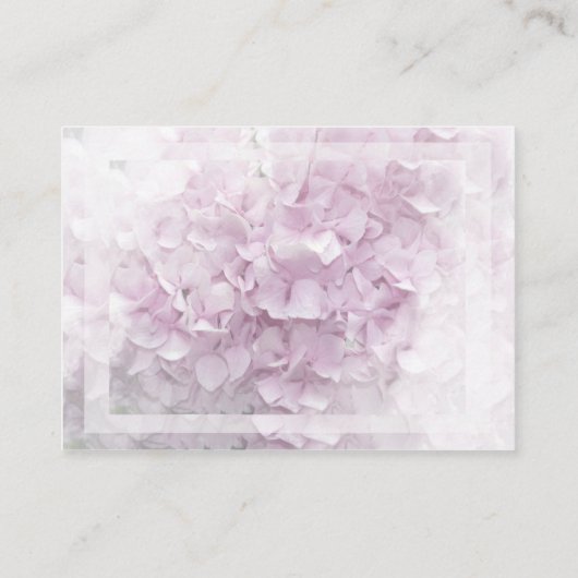 Soft Pale Rose Hydrangea Mariage Carte de Charité (Dos)