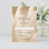 Soft Pampas Grass Photo Boho RSVP Kaartje (Staand voorkant)
