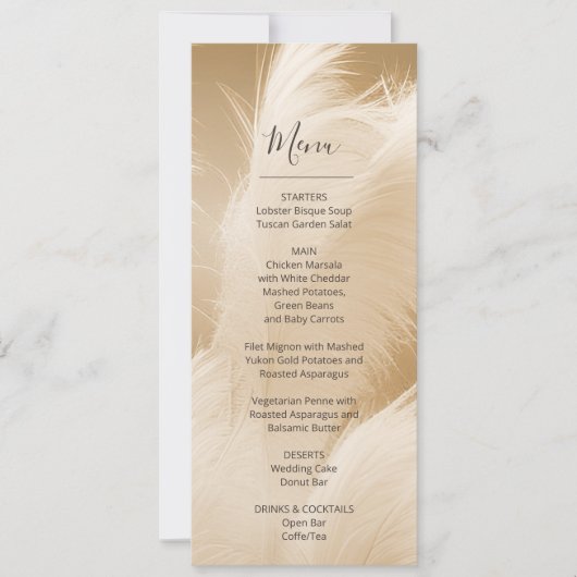 Soft Pampas Grass Photo  Kaart (Voorkant)