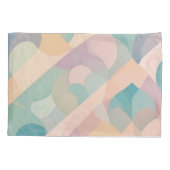 Soft Pastel Abstract Pillowcase with Organic Shape Kussensloop (Achterkant-Links)