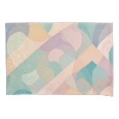 Soft Pastel Abstract Pillowcase with Organic Shape Kussensloop (Voorkant-Links)