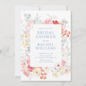 Soft Pastel Bloom QR Code Vrijgezellenfeest Kaart (Voorkant)