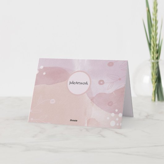 Soft Pastel Boho Bonne Carte d'Anniversaire (Dos)