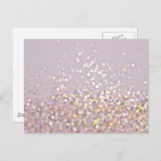 Soft Pastel Bokeh Sparkles Briefkaart (Voorkant / Achterkant)