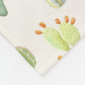 Soft Pastel Cactus & Succulent Pattern Fleece Deken (Hoek)