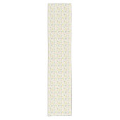 Soft Pastel Cactus & Succulent Pattern Korte Tafelloper (Voorkant)