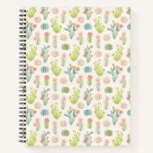 Soft Pastel Cactus & Succulent Pattern Notitieboek (Voorkant)