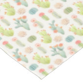 Soft Pastel Cactus & Succulent Pattern Tafelkleed (Gekanteld)
