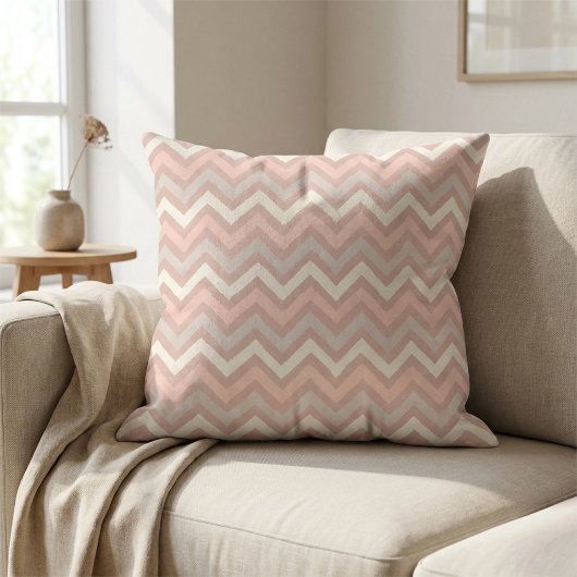 Soft Pastel Chevron Zigzag Pattern Kussen