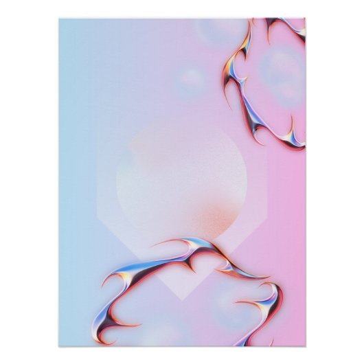 'Soft Pastel & Chrome' Decor Perfect Poster (Voorkant)