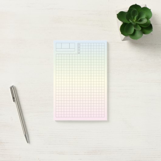 Soft Pastel Fauxbonichi Daily Planner GRID Post-it® Notes (Kantoor)
