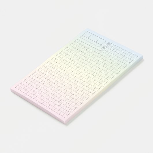 Soft Pastel Fauxbonichi Daily Planner GRID Post-it® Notes (Schuin)
