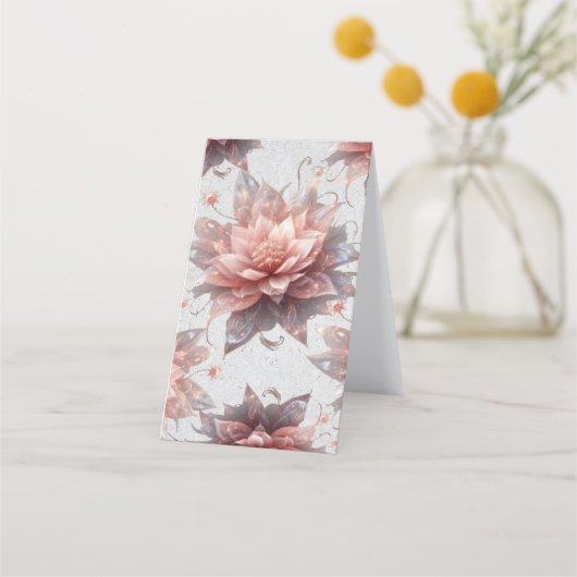 Soft Pastel Floral Folded Loyalty Card – Elegant  (Voorkant)